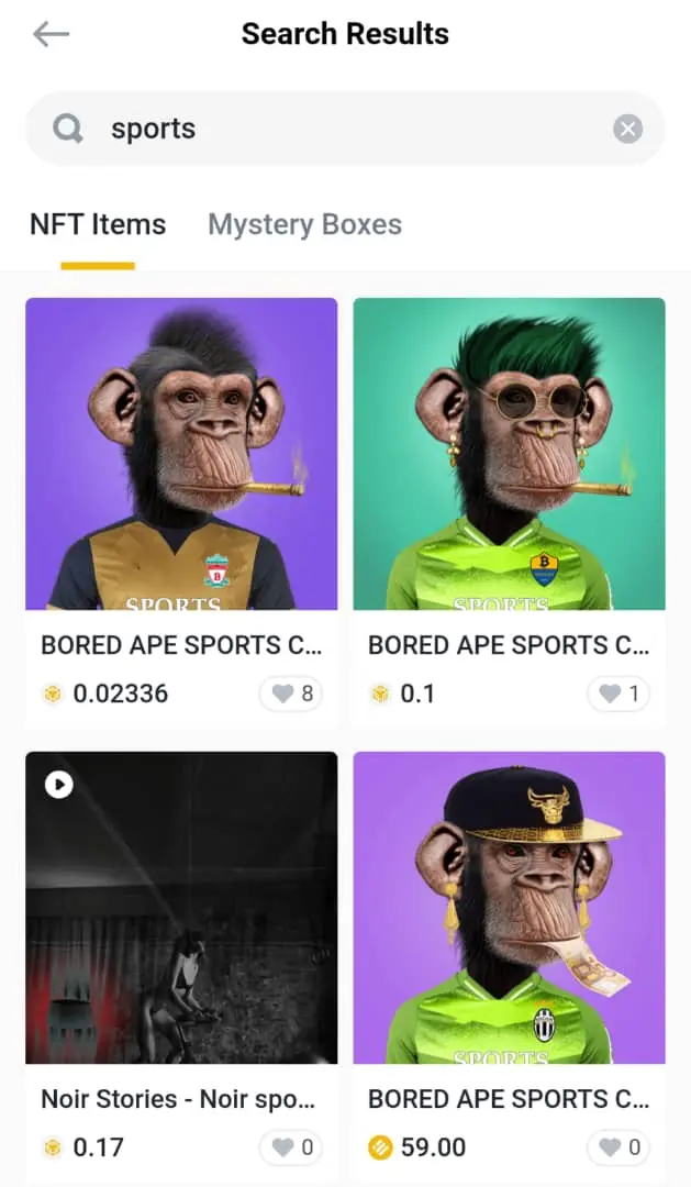 Binance NFT for sports interest
