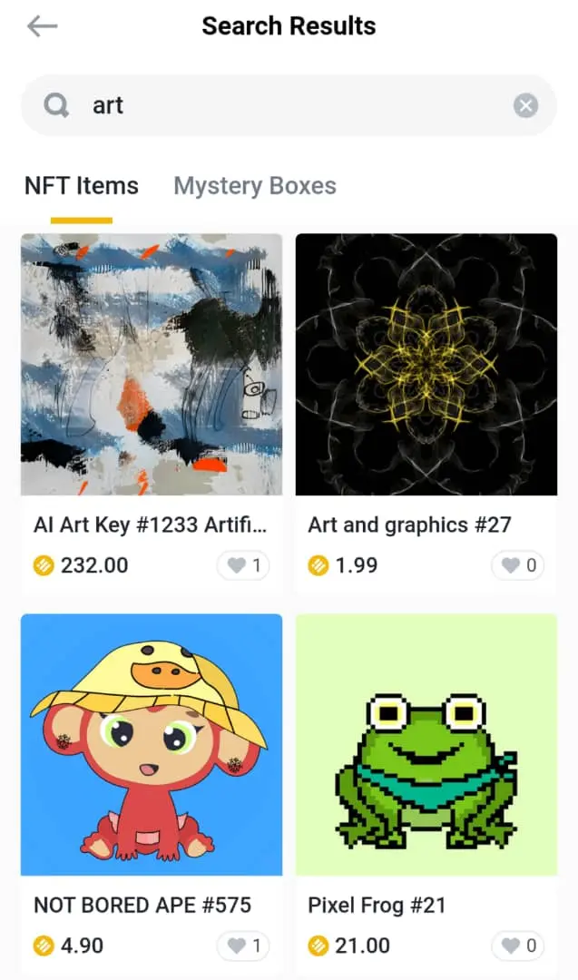 Binance NFT for art interest