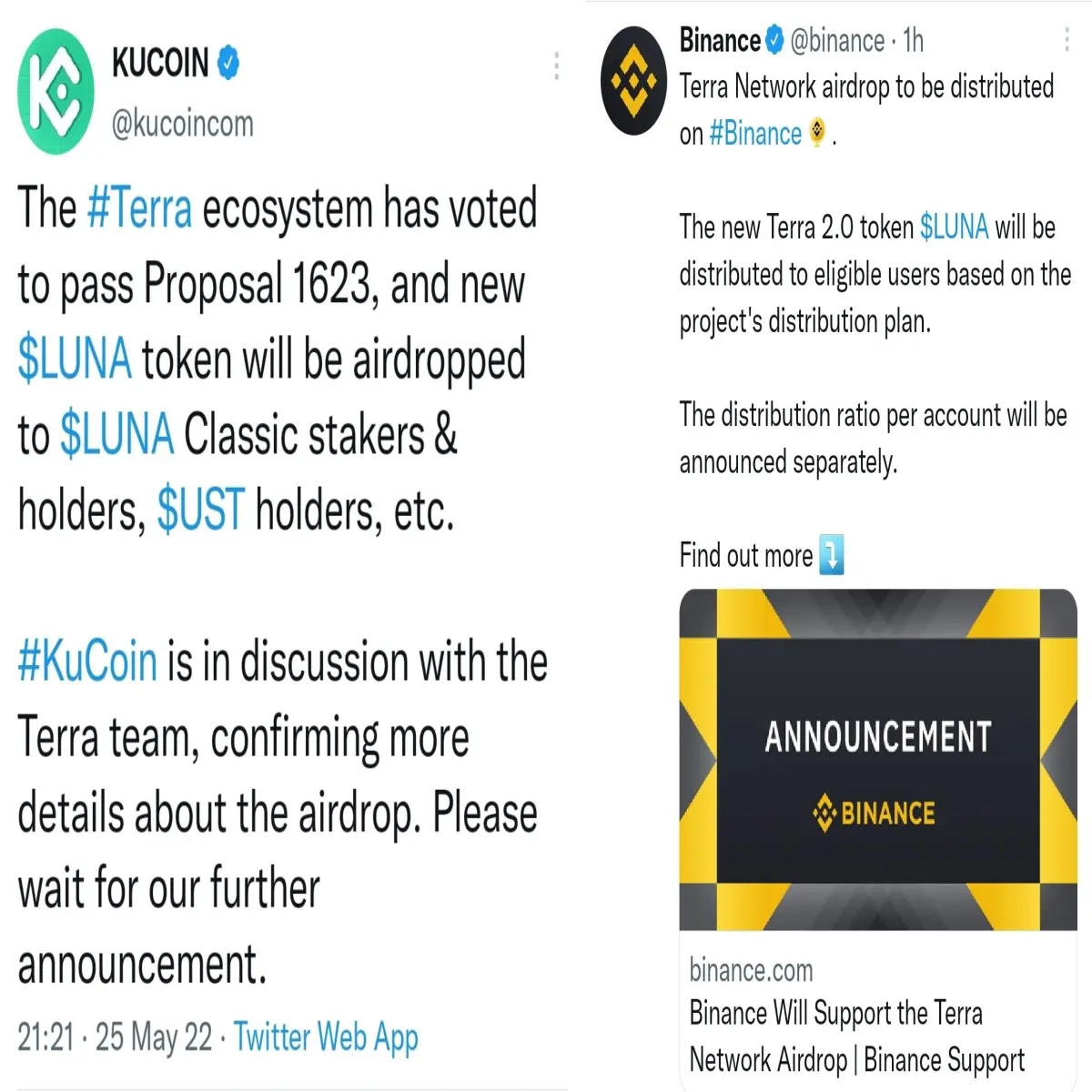 Airdrop of $LUNA 2.0