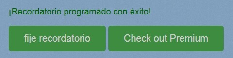 Recordatorio fijado con éxito