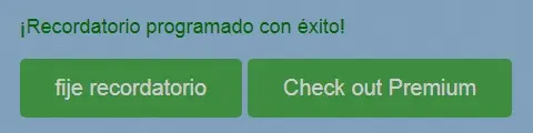 Recordatorio fijado con éxito