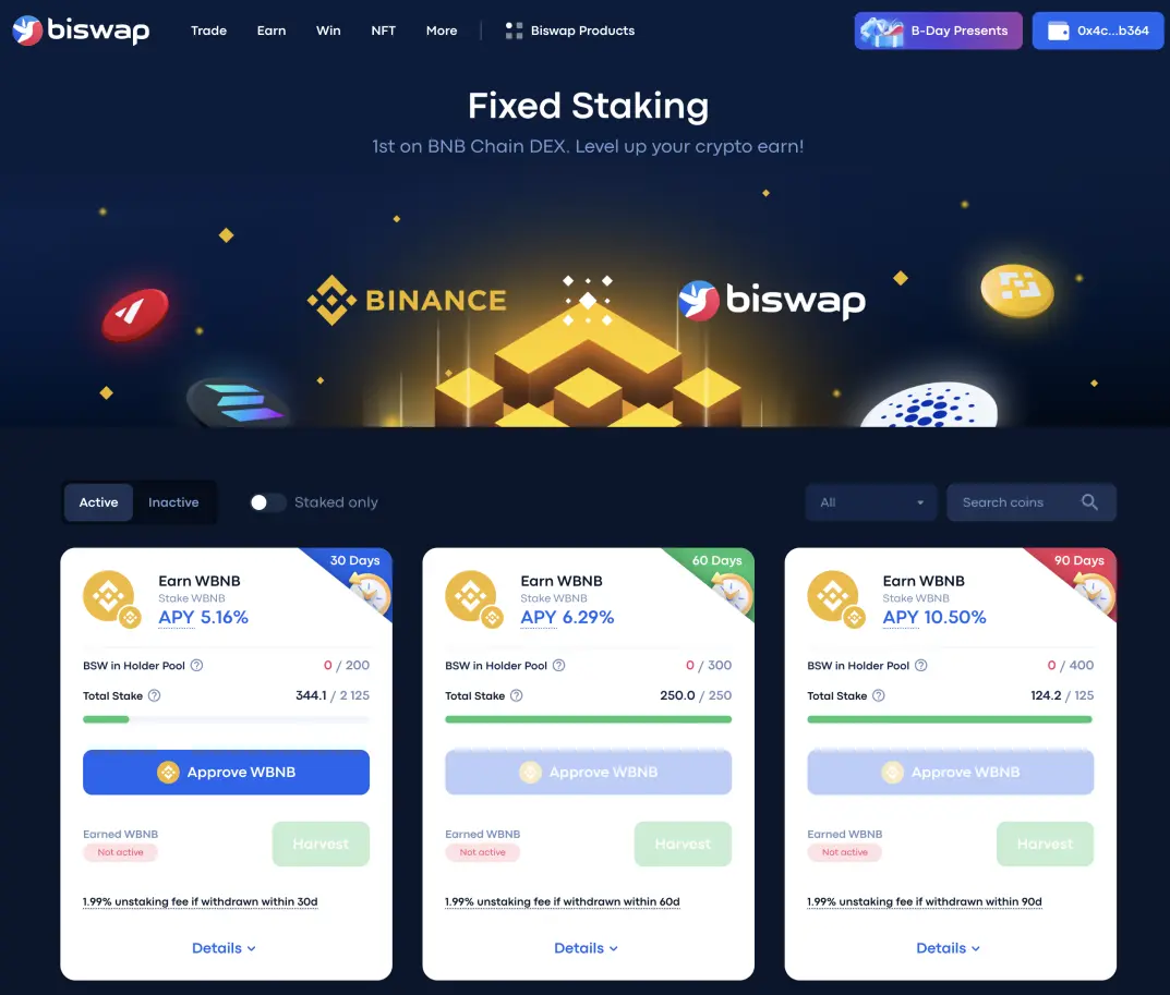 Fixed Stacking. Unique Opportunity for Biswap Users
