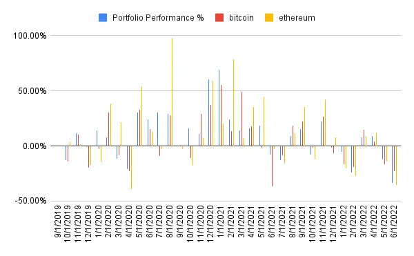 Portfolio performance history