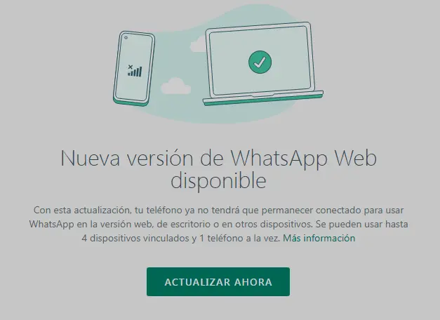Nuevas funciones de Whatsapp web