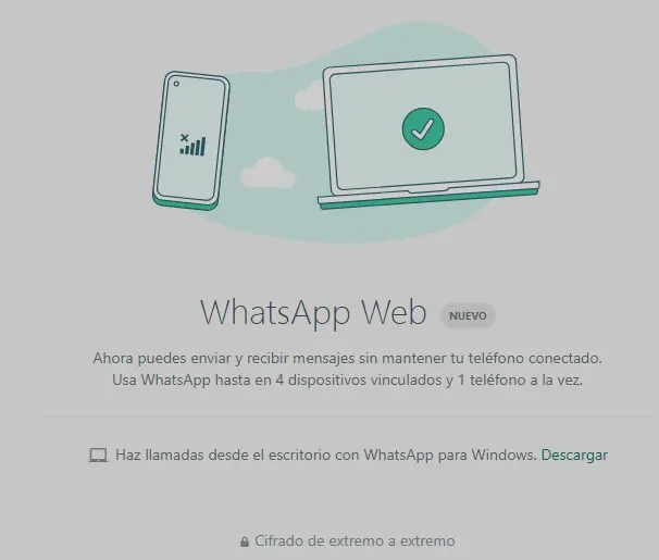 Whatsapp web ya funcional