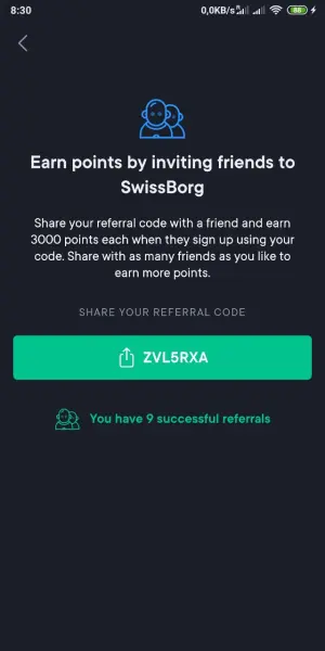invite and earn points