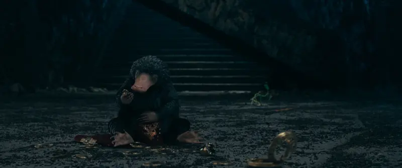 Teddy the Niffler in Fantastic Beasts: The Secrets of Dumbledore movie