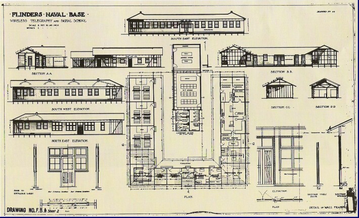 Flinders naval depot (source http://www.rancba.org.au/history_of_comms_school.htm )