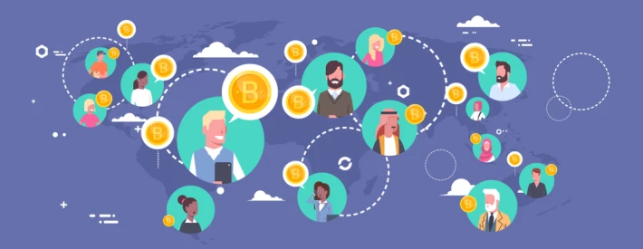 bitcoin crypto blockchain finance global economy humanity humans happy sharing