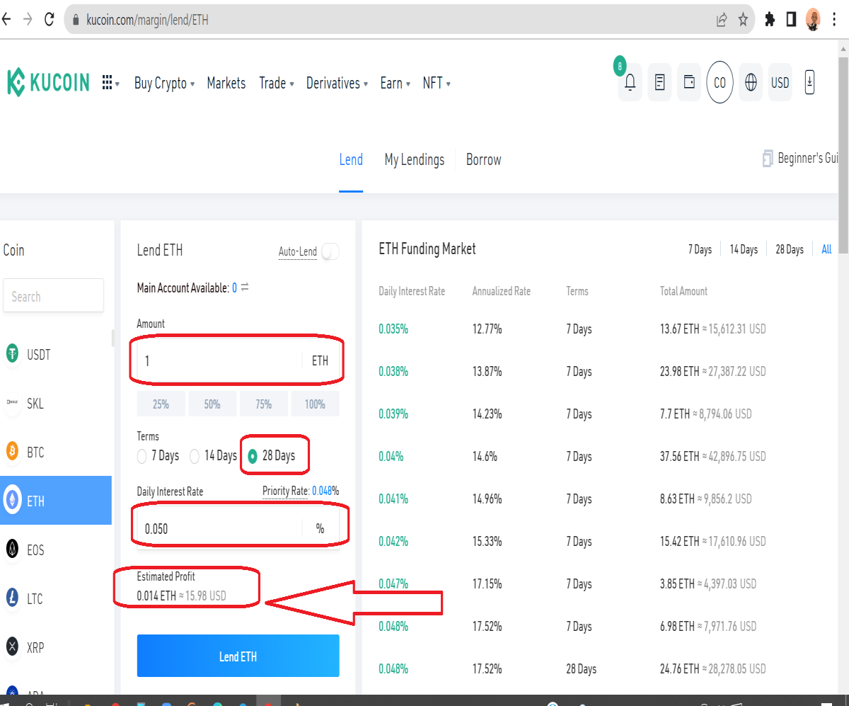 Passive Income with Kucoin Lending