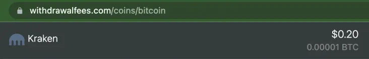 kraken btc withdrawal fees