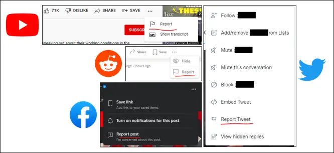When a user reports anything, it goes through an automatic or manual review process