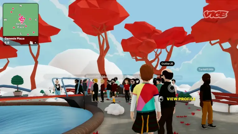 VICE's Michael Moynihan and Outlier Venture's Jamie Burke exploring Decentraland