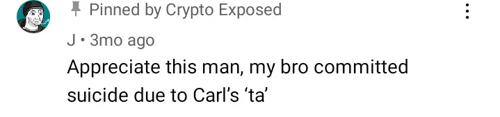 A comment on a youtube video highlighted their brother committed suicide due to TAs