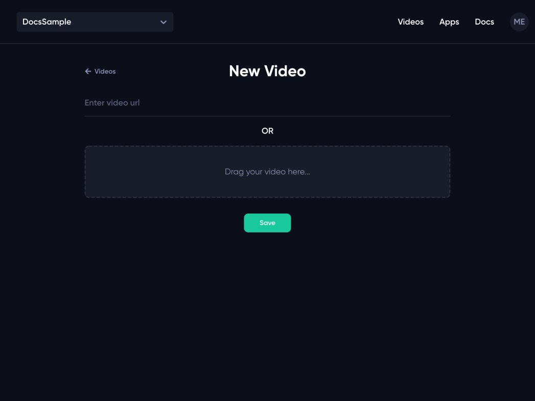Image from Theta on the API dashboard