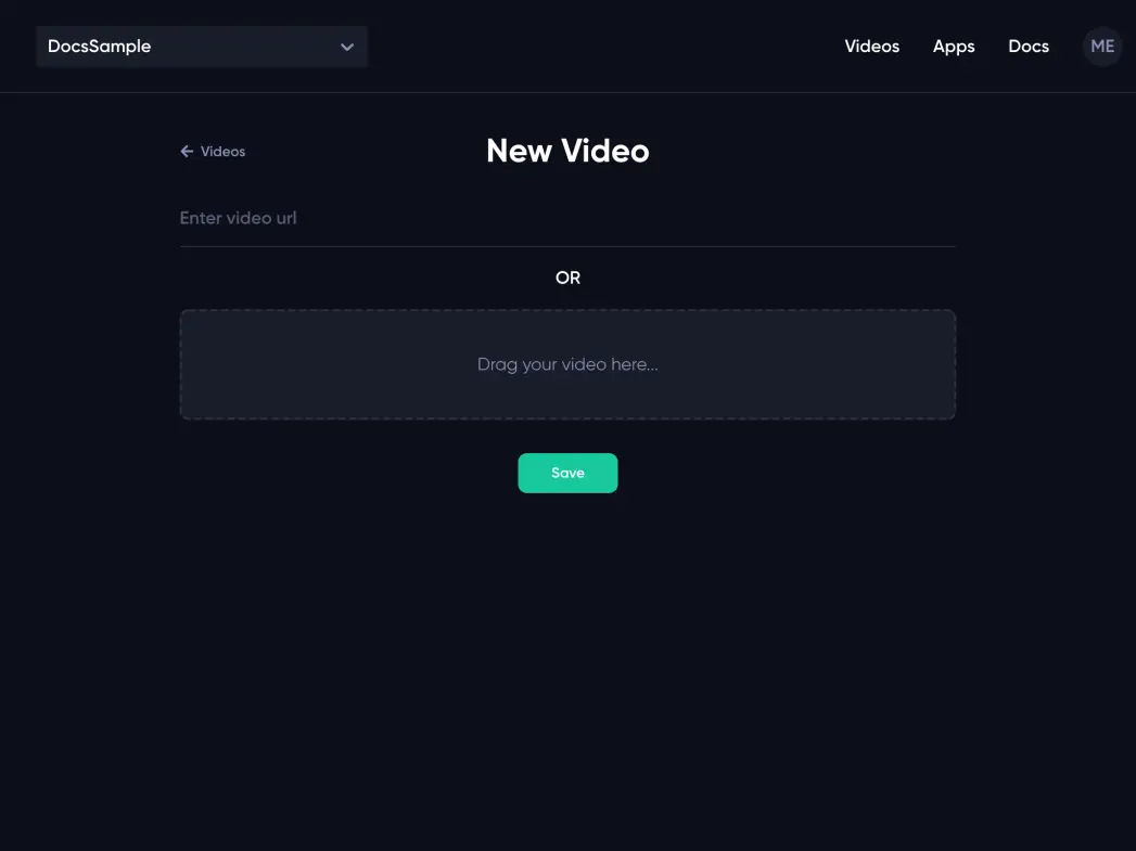 Image from Theta on the API dashboard