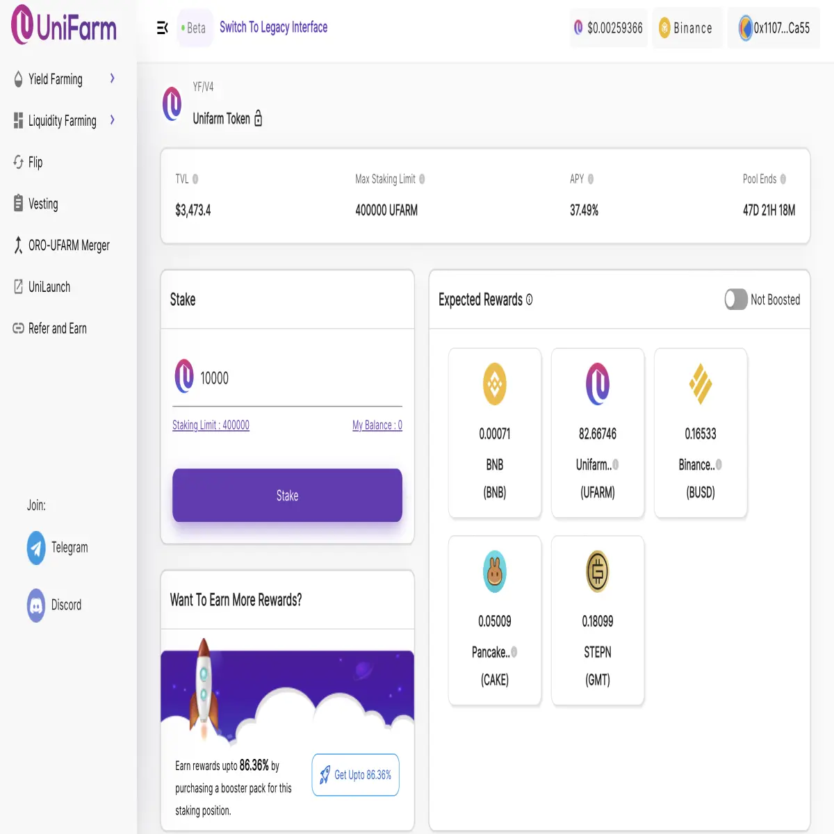 Enter the Number of Tokens You Want to Stake