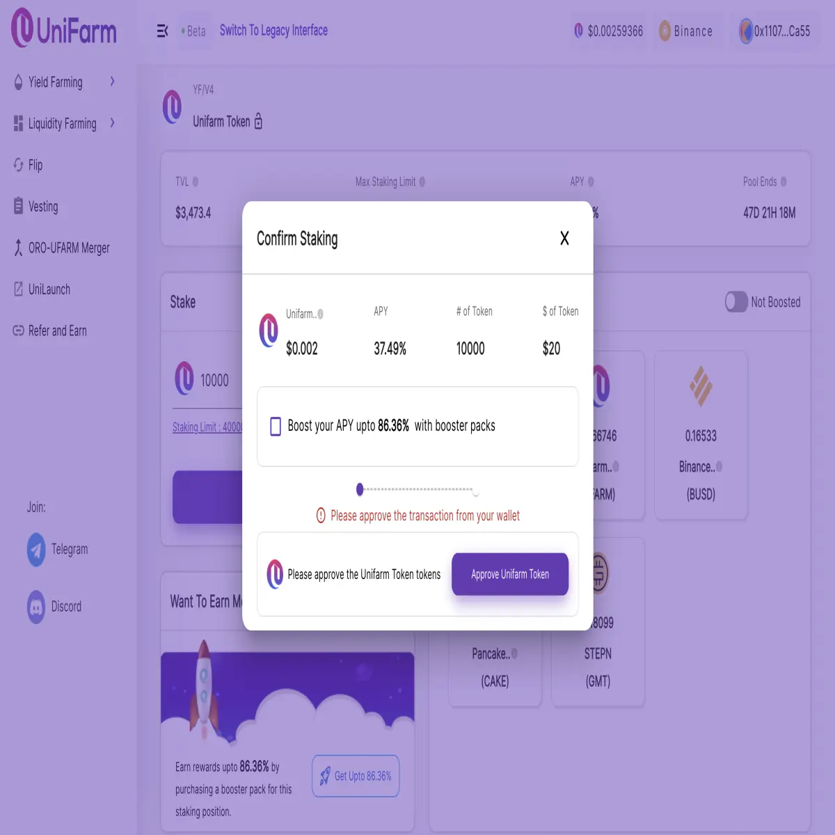 Approve the Transaction from Your Metamask Wallet