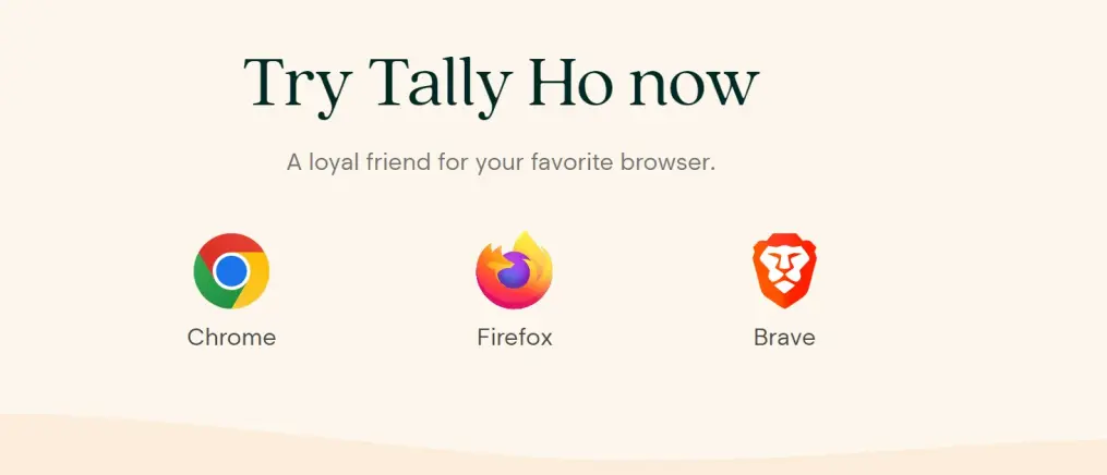 Download Tally Ho wallet extension