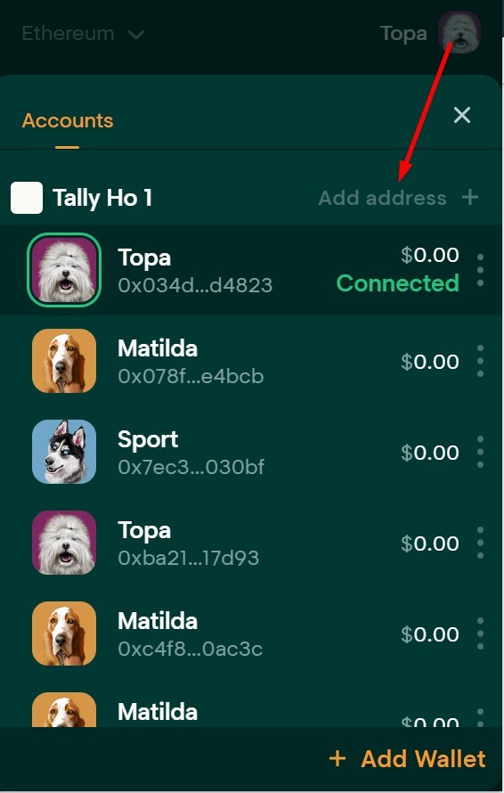 Add addresses