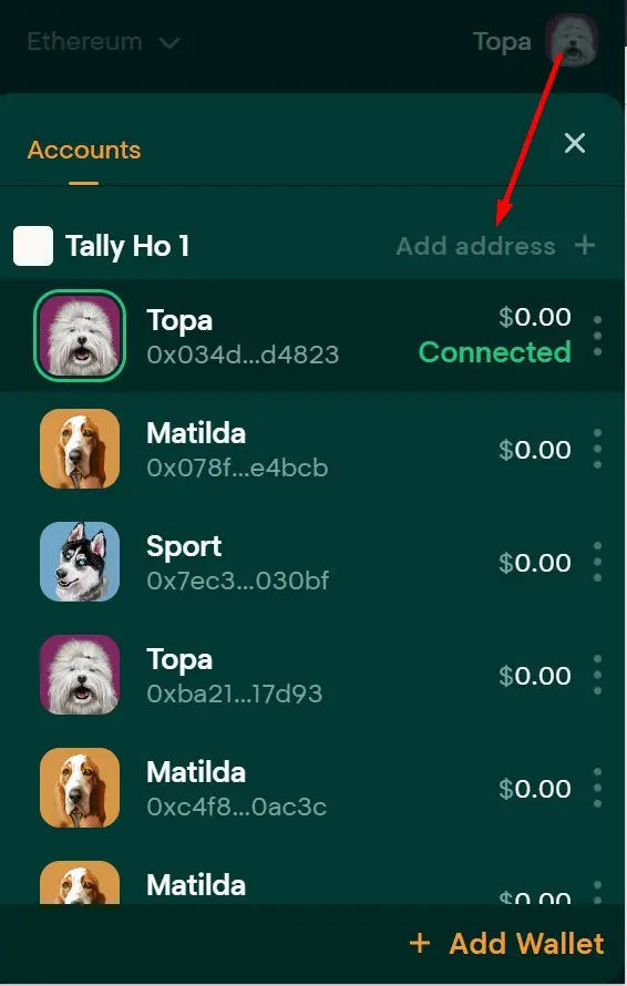 Add addresses