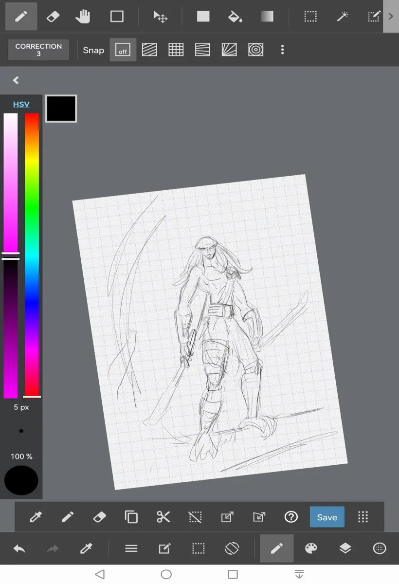 I started with a sketch
