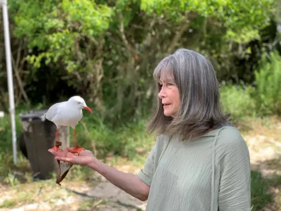 Delia Owens on the set of Where the Crawdads Sing movie