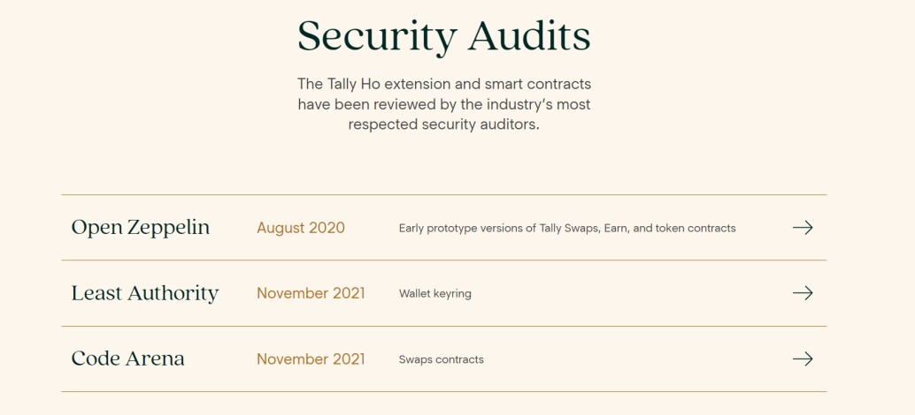Tally Ho wallet audits