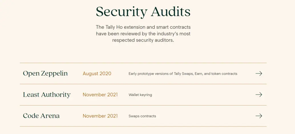 Tally Ho wallet audits