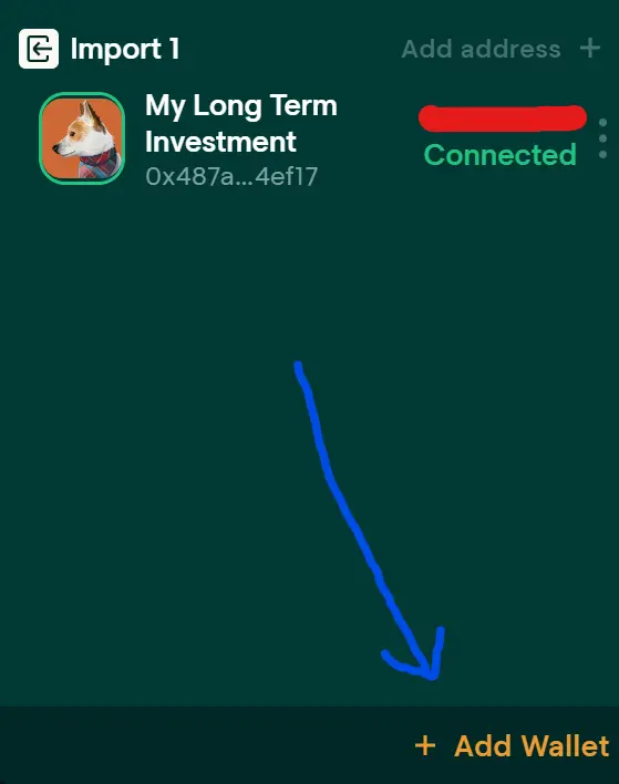 Adding multiple wallets in Tally Ho