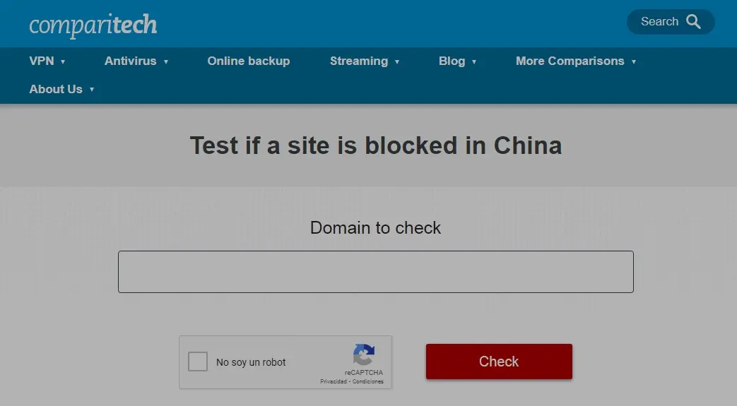 Verificar si nuestro sitio web está bloqueado en China