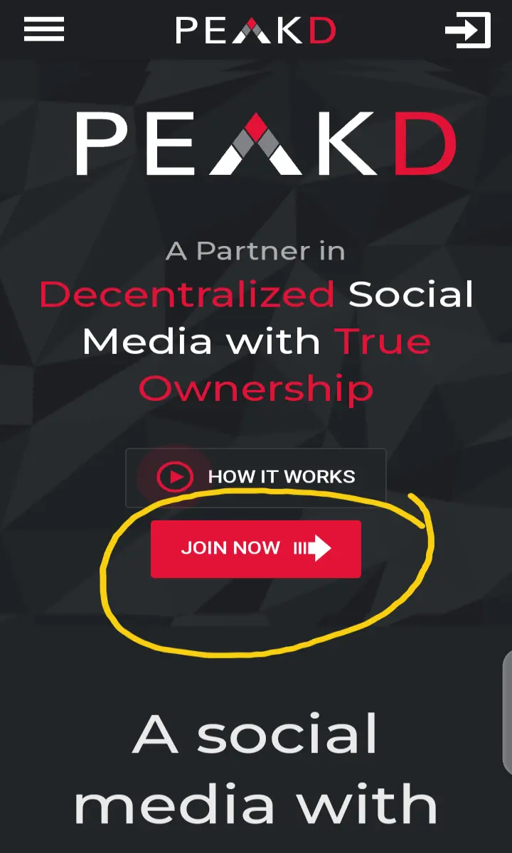 Registration page
