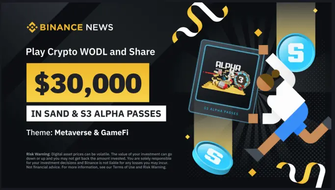 Crypto WODL announcement: SAND