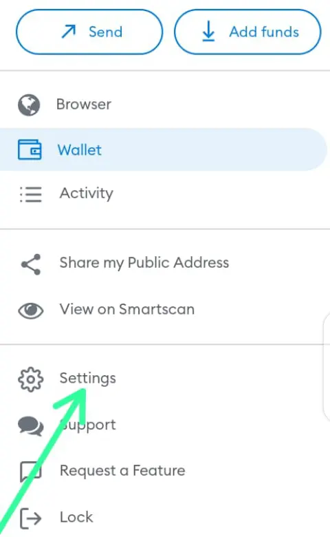 After opening the app click the