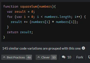 A variation of my solution