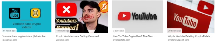 youtube crypto ban