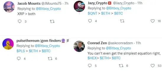 Tweets to bitboy