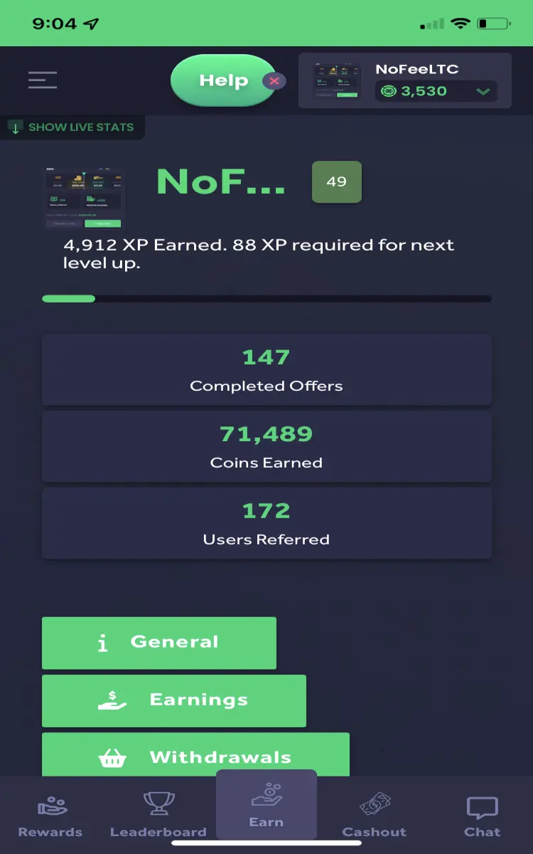 My profile freecash