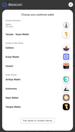 Connect wallet