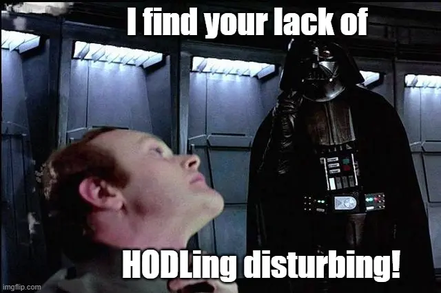 I find your lack of HODLing disturbing!