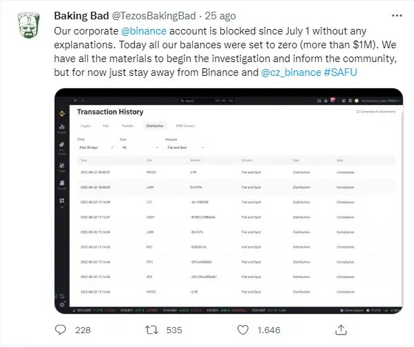 Baking Bad’s tweet