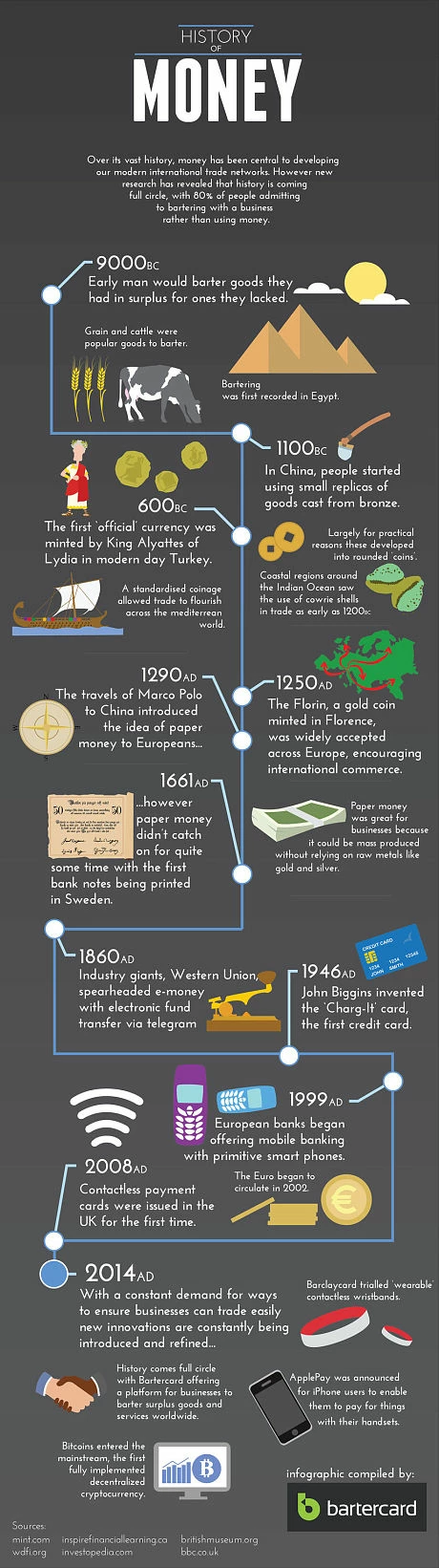 An Infographic of the Origin of Money