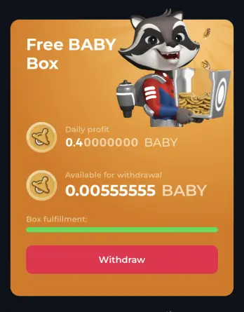 Free BABY box on BetFury