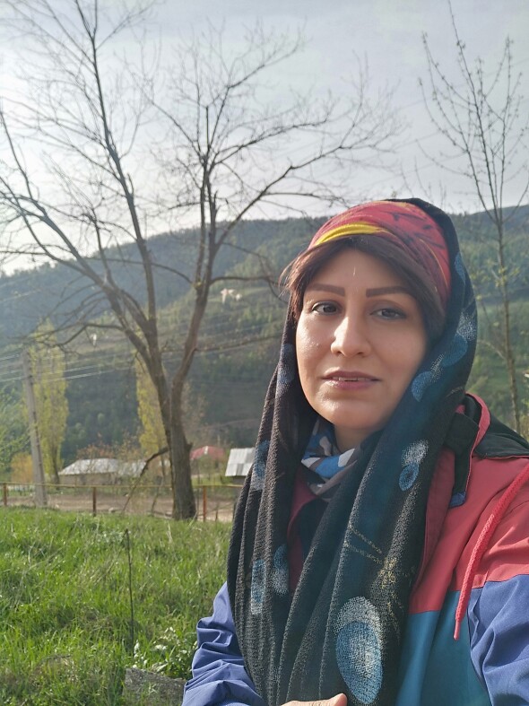 Mountain village of “Irbo” in Talesh- Iran - a scary run on the steep slope of greenery