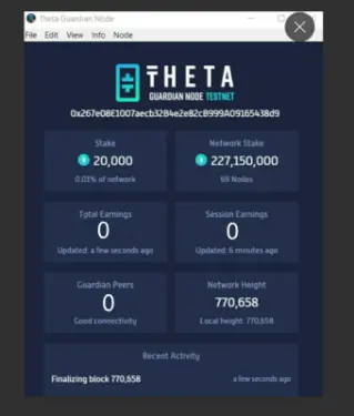 Theta Guardian NODE 0 peers