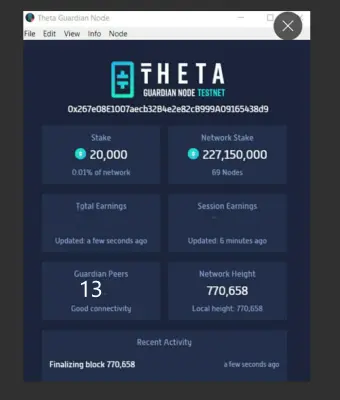 Theta GUardian NODE peers fixed