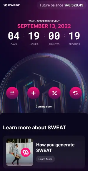 SWEAT Wallet User Interface