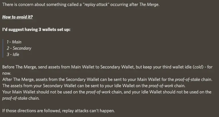 avoid ETH hack
