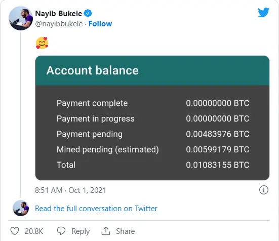 The mining rewards