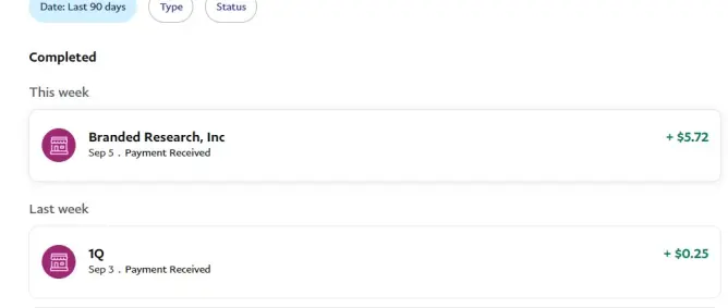Go Branded Survey Payment Proof